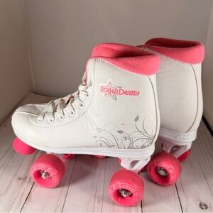 Roller Derby Kids White and Pink Roller Skates